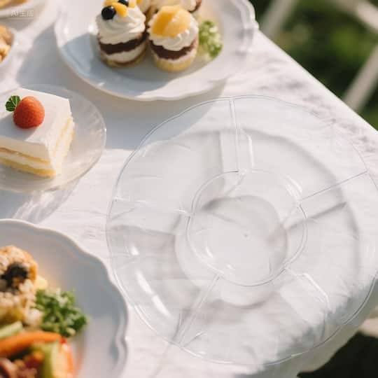 12" Divided Round Plastic Tray by Celebrate It